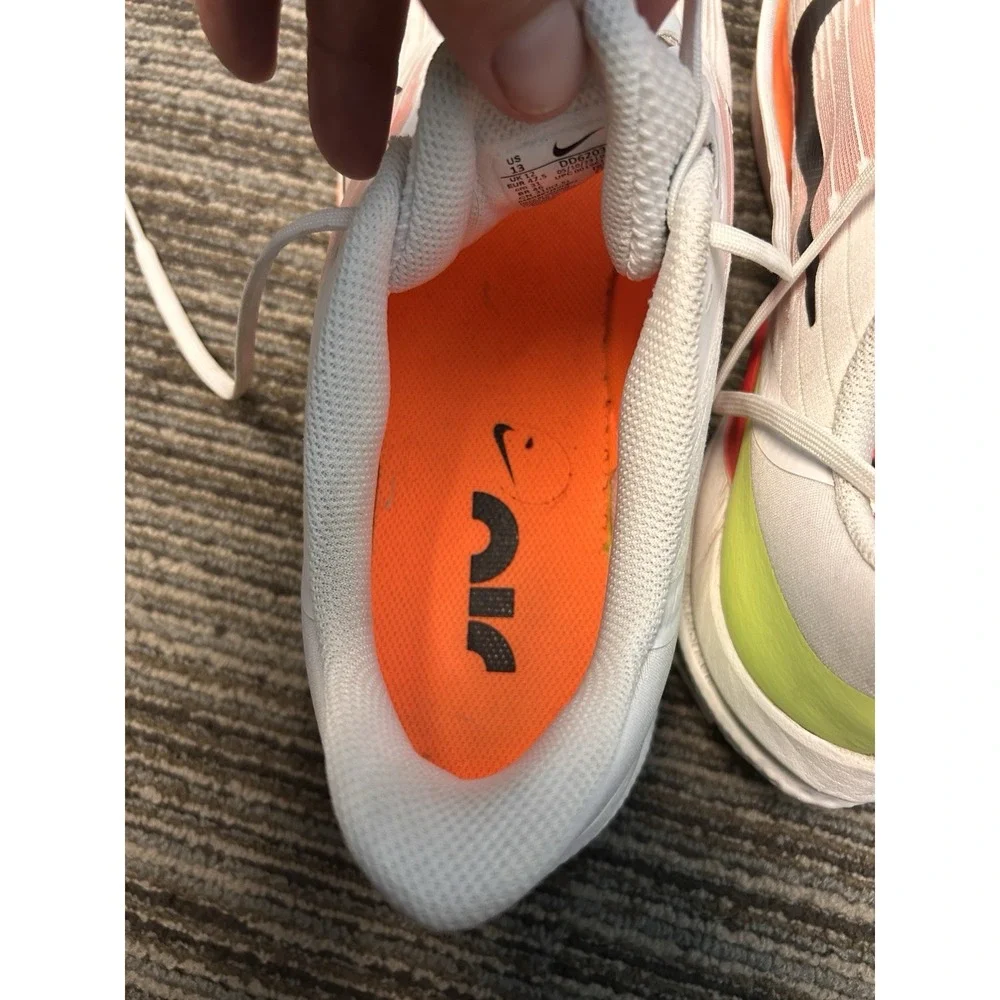 Size 13 - Nike Air Winflo 9 White Bright Orange‎ Yellow Clean